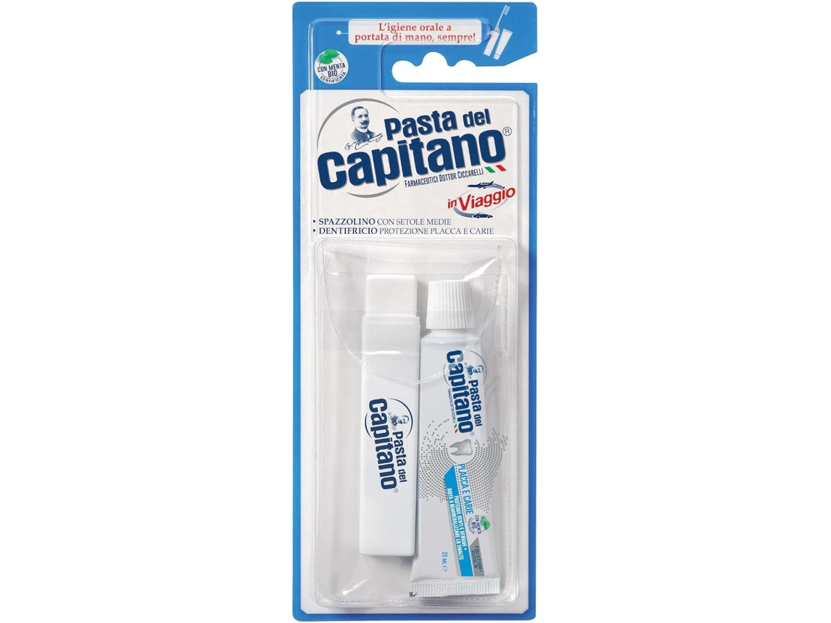 Pasta del capitano kit viaggio spazzolino+dentifricio 25ml