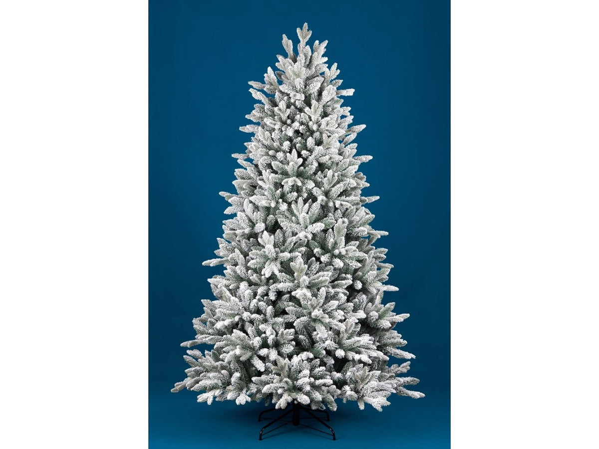 Albero Rioflock 240cm con 140led, 2164rami pe+pvc