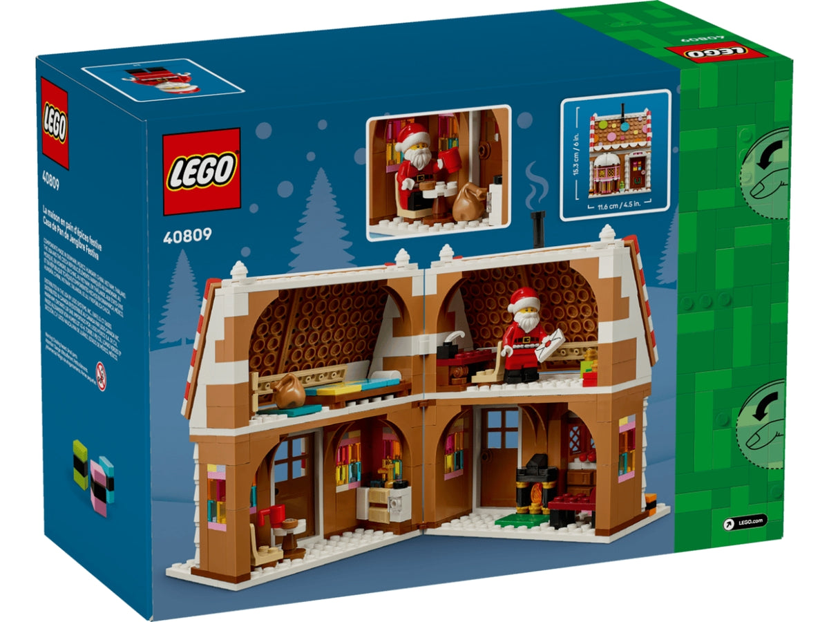 Lego casa di pan di zenzero festiva