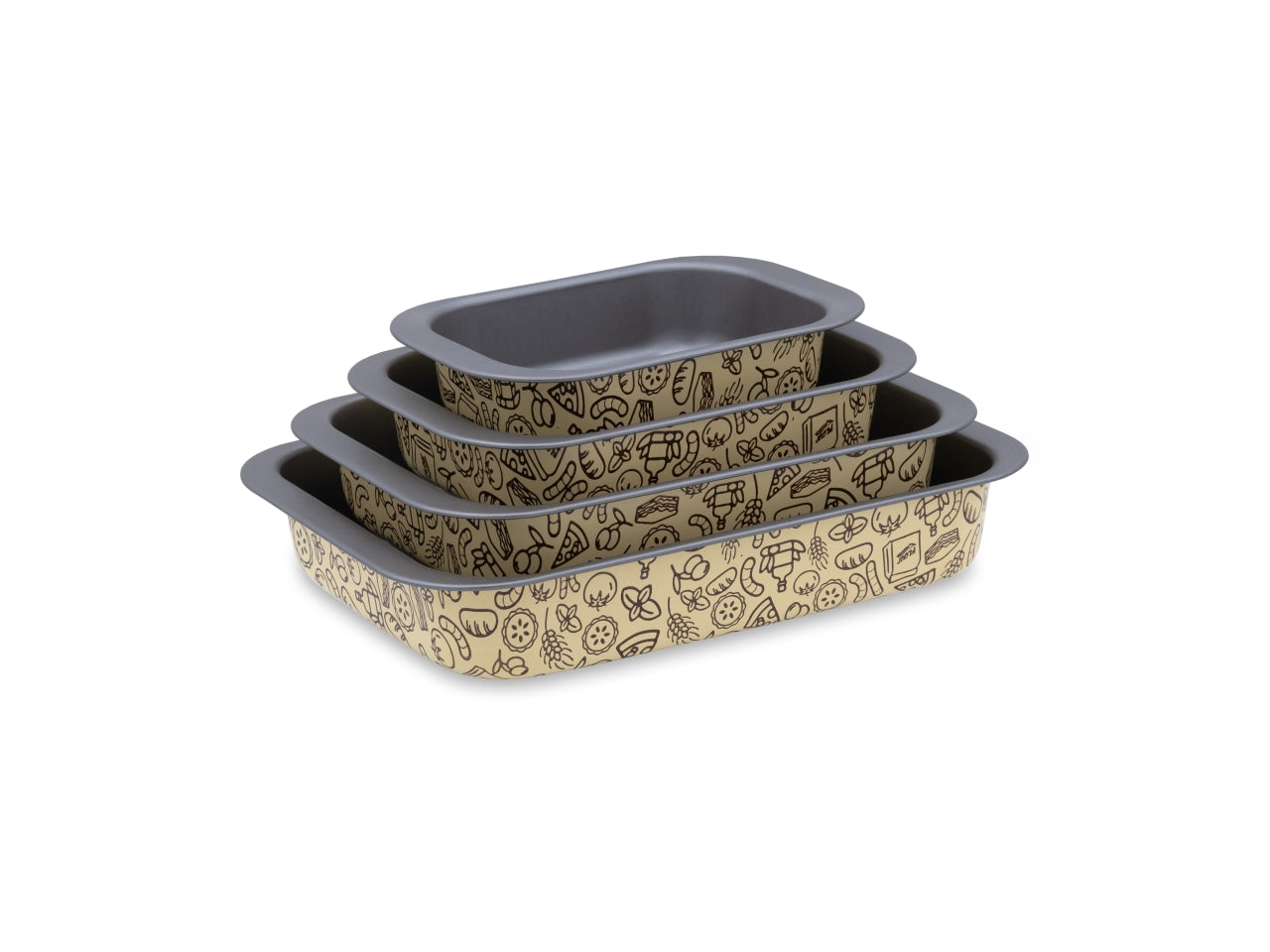 Pastella set teglie rettangolari 20/25/30/35cm