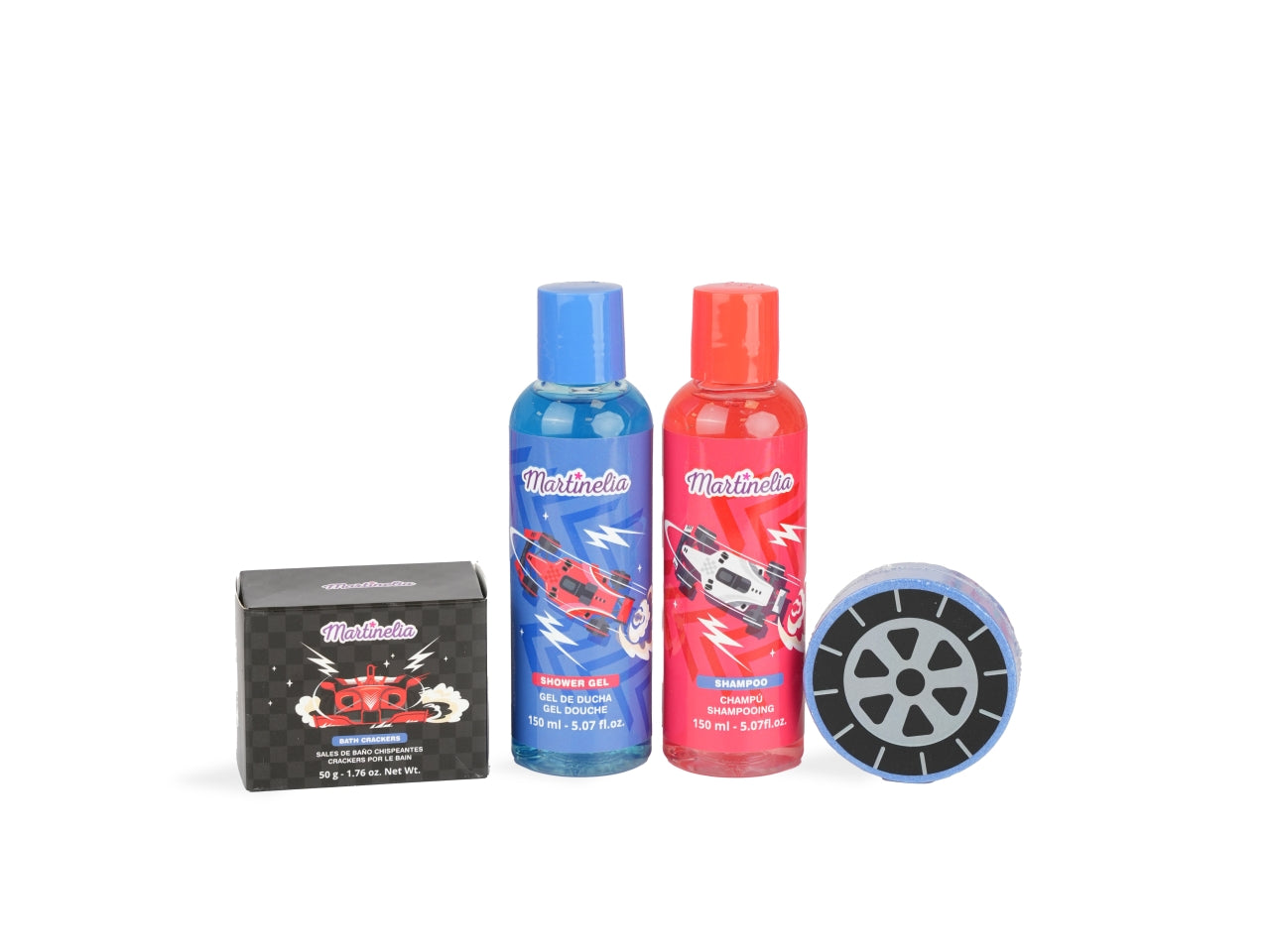 Martinelia high speed zone, set da bagno per bambini magic wheels