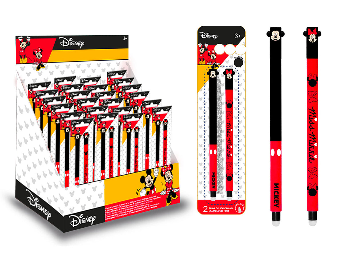 Mickey & friends set 2 penne gel cancellabili