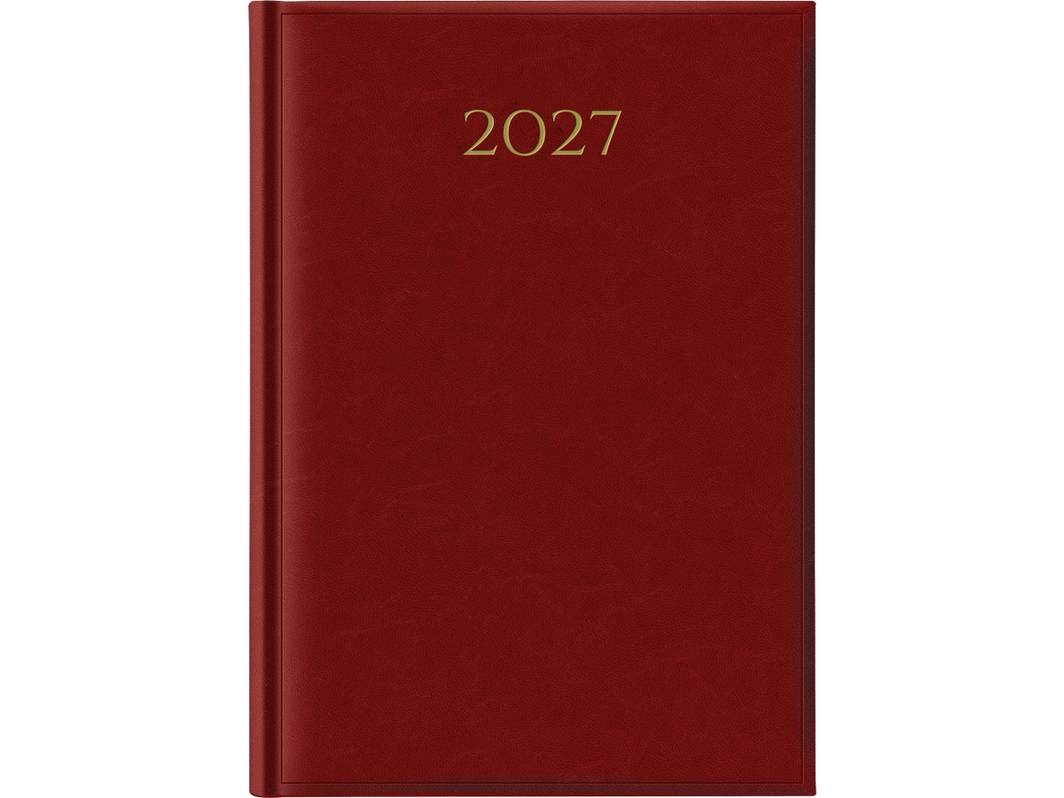 Agenda 2027 Madrid 21x29,7cm giornaliera rosso inglese