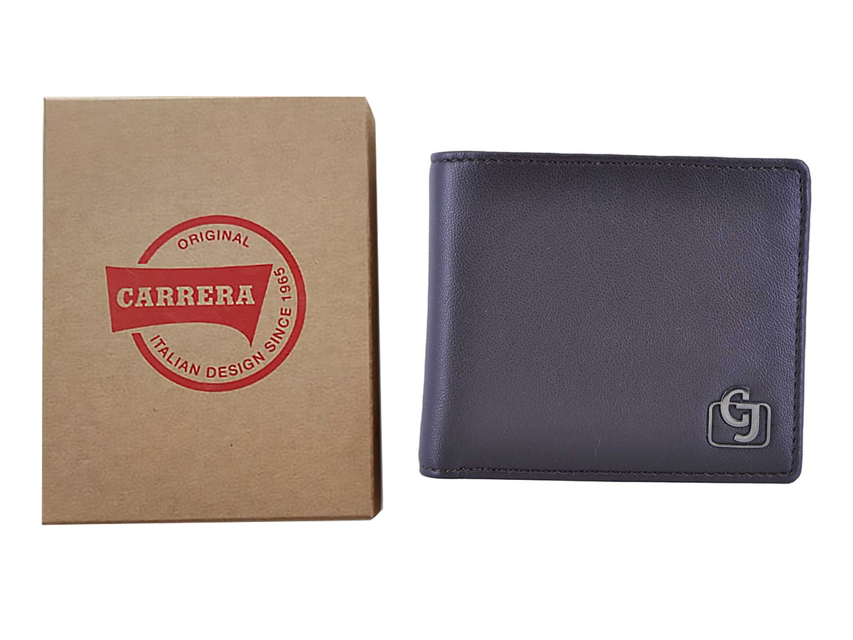 Carrera joe collection trifold con porta documenti marrone scuro
