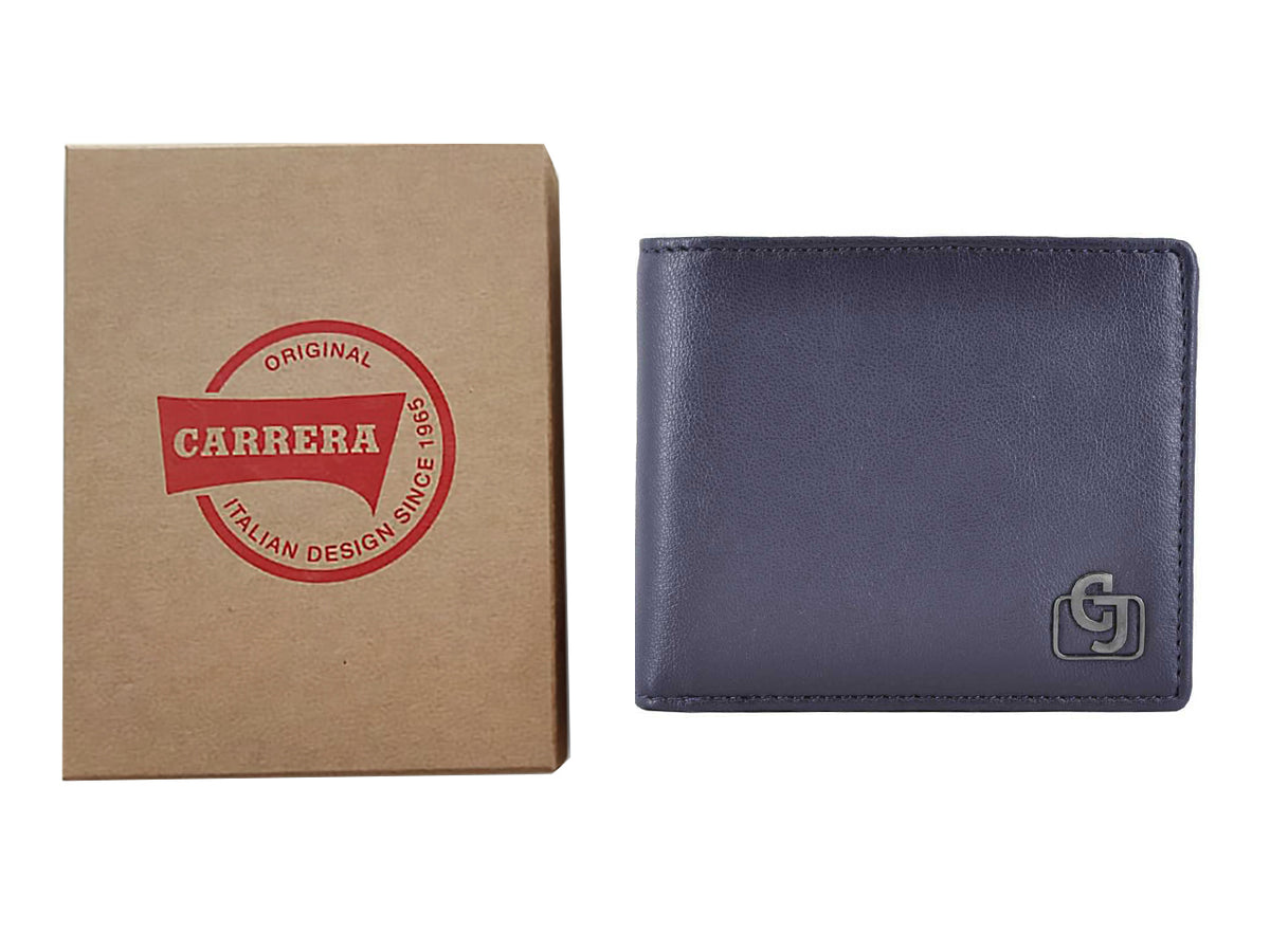 Carrera joe collection trifold con porta documenti blu scuro