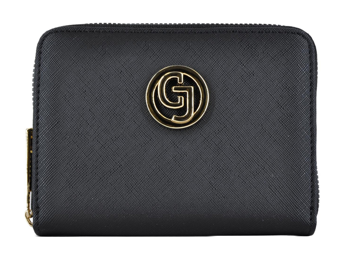 Carrera claire collection zip around bifold piccolo nero