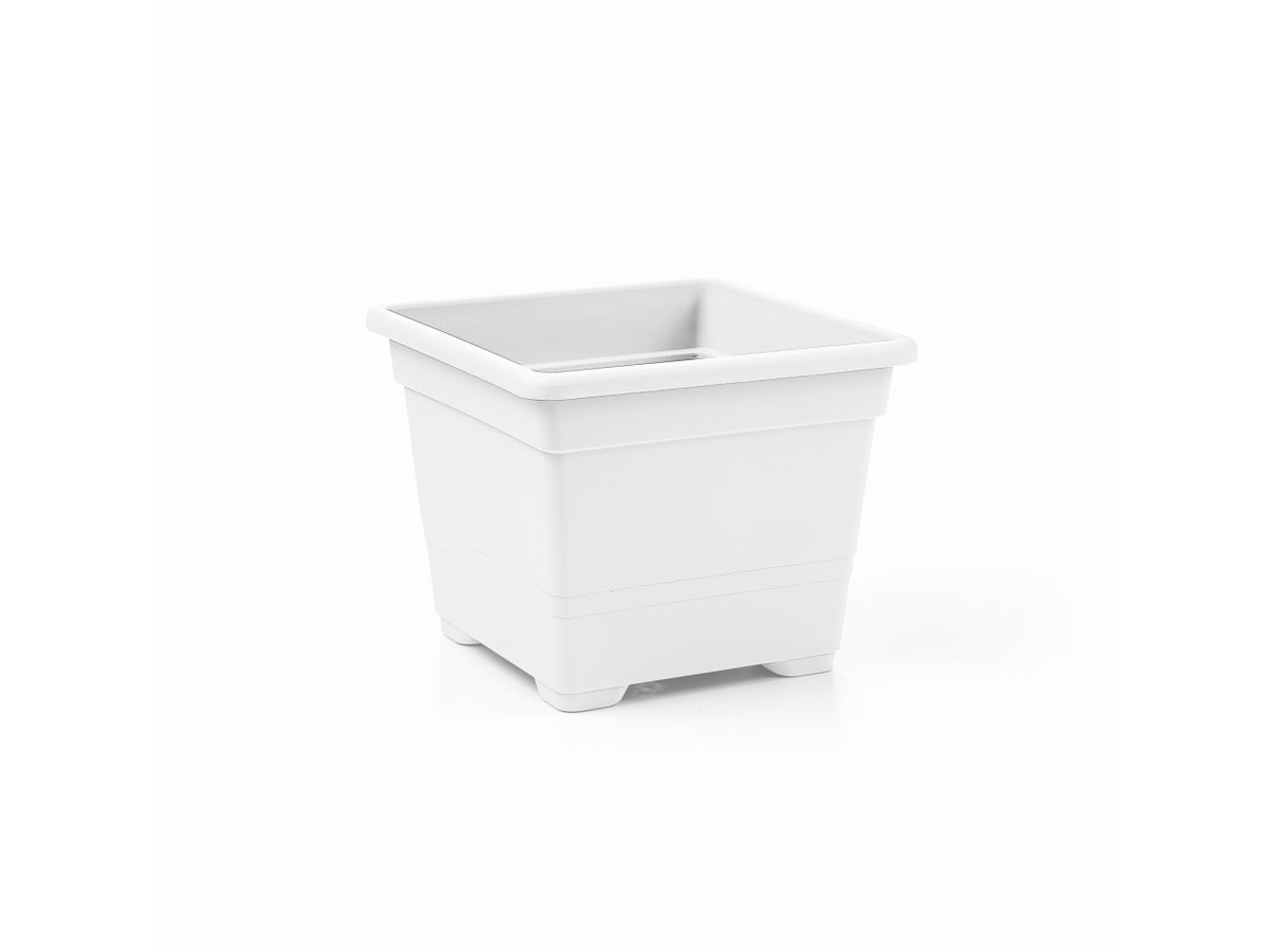 Vaso quadrato 14x14xh.11cm bianco