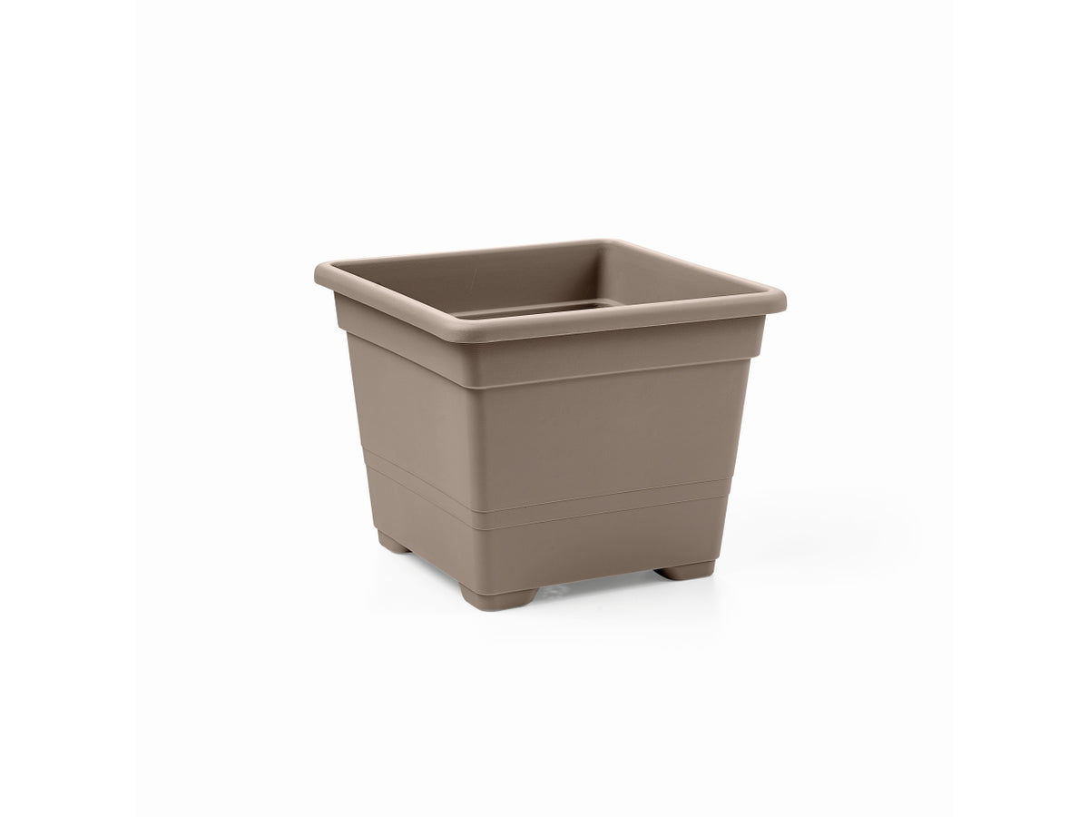 Vaso quadrato 22x22xh.18cm avana