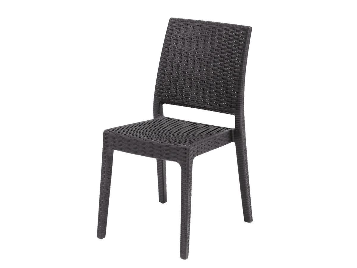 Sedia Clio similrattan antracite 55x46x85cm
