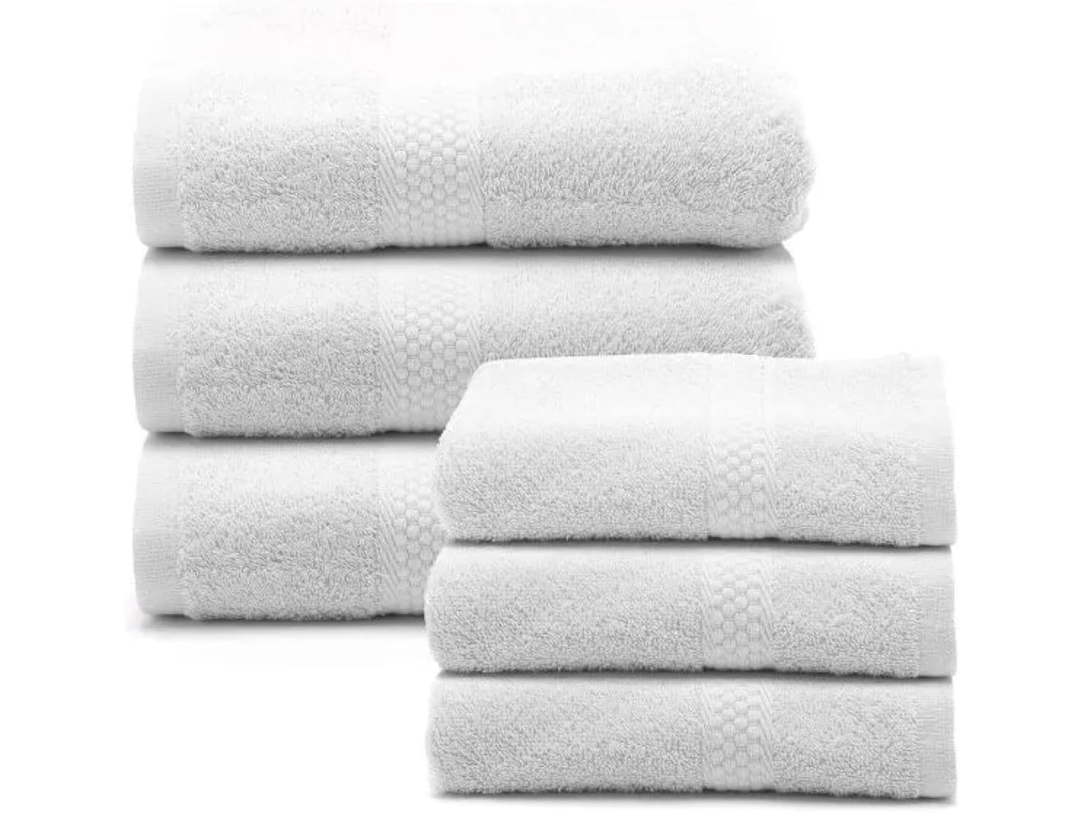 Asciugamani coppia 1+1 spugna bianco set da 3 coppie