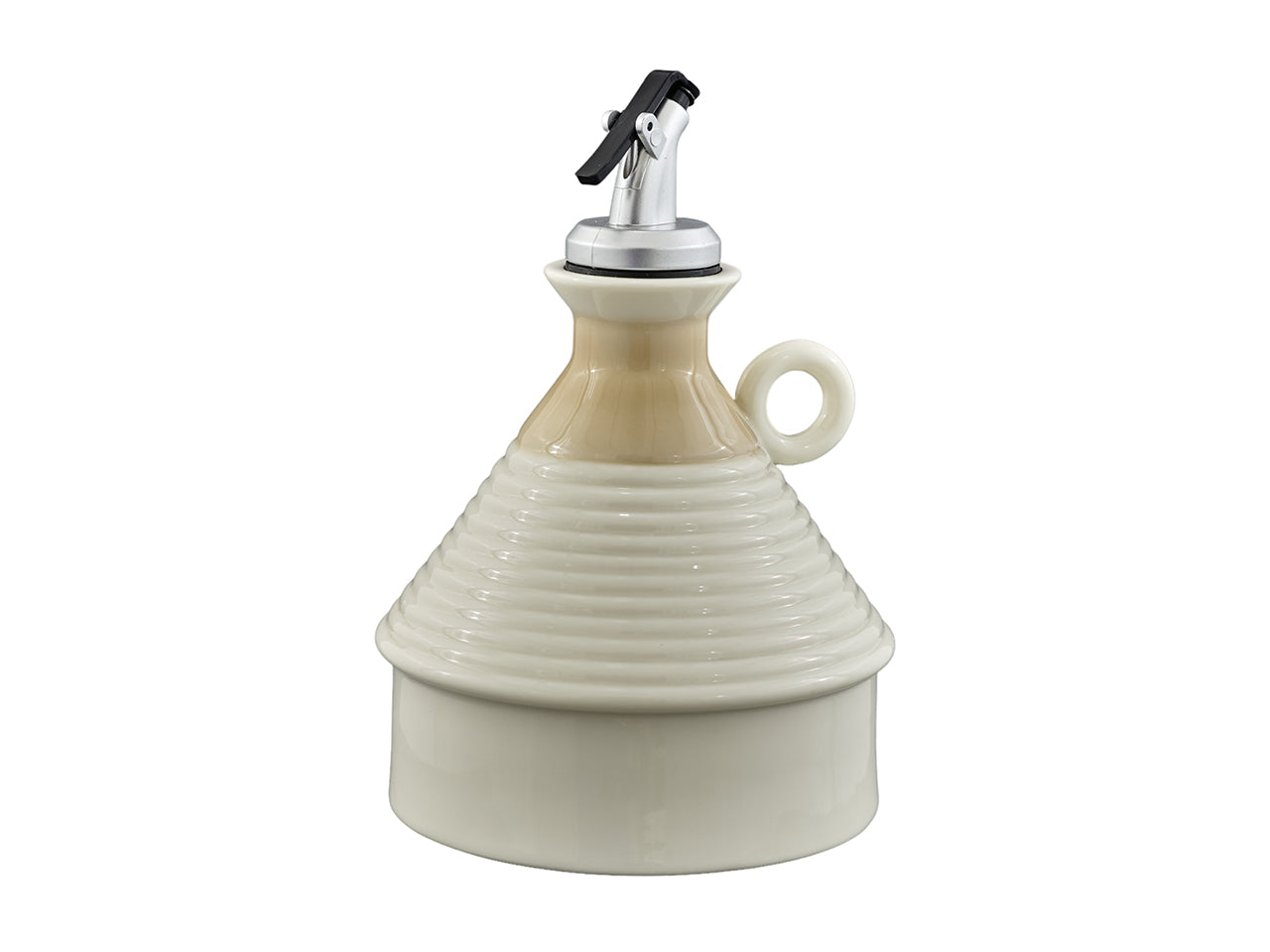 Trullo oliera bianco/tortora 10.2x10.2x13.2cm