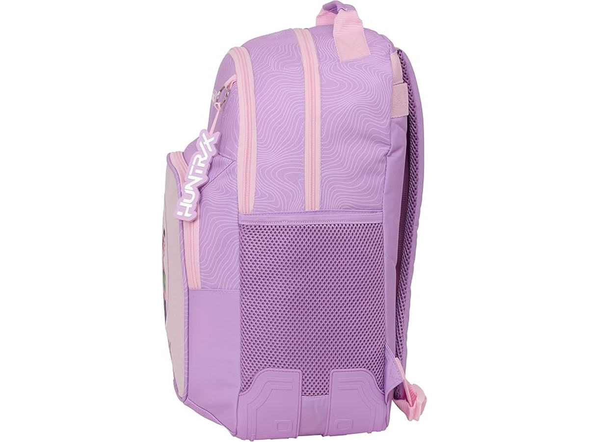 Zaino K-Pop Demon Hunter Iconic, doppioscomparto organizzato, 32x42x15cm rosa, adattabile a carrello trolley