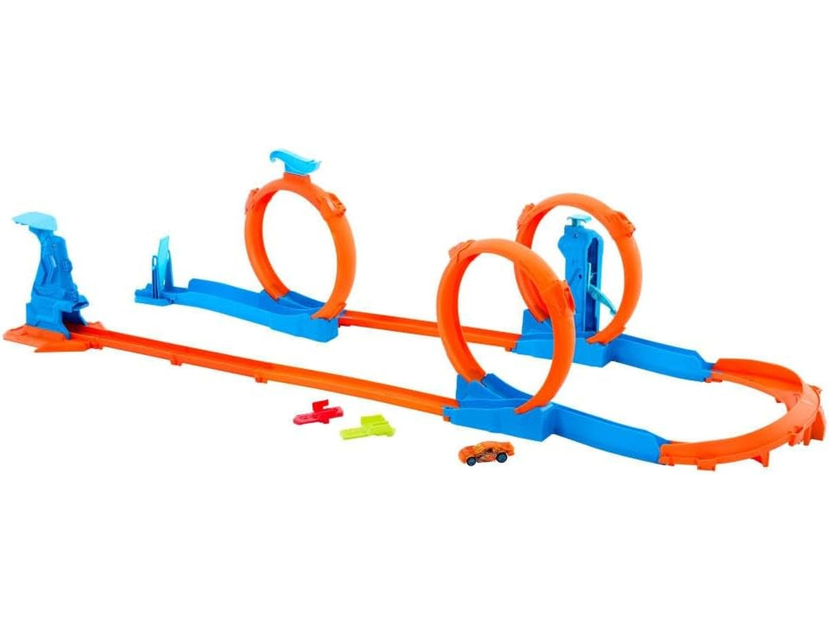 Hot Wheels track creator triple loop speed kit