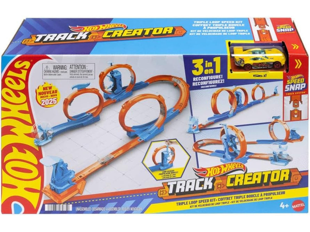Hot Wheels track creator triple loop speed kit