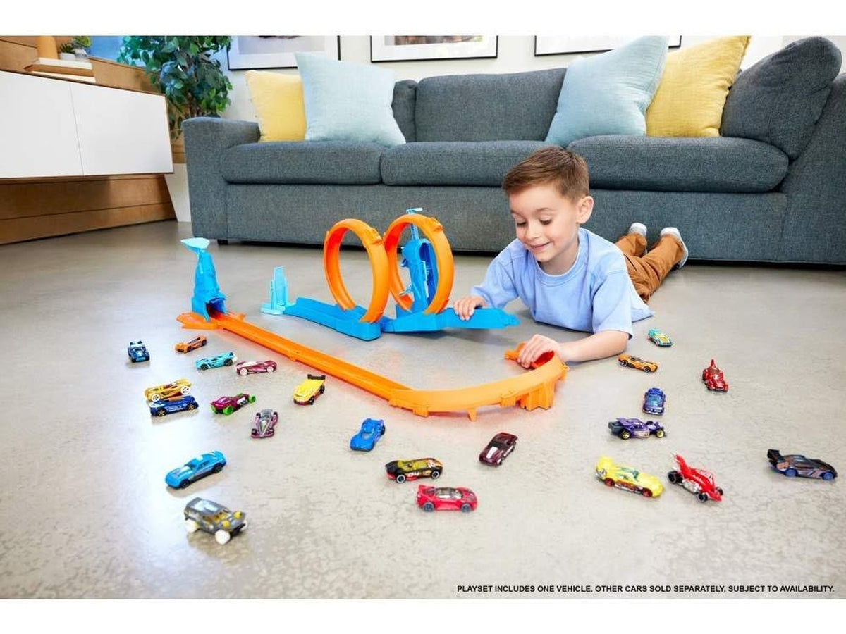 Hot Wheels track creator triple loop speed kit