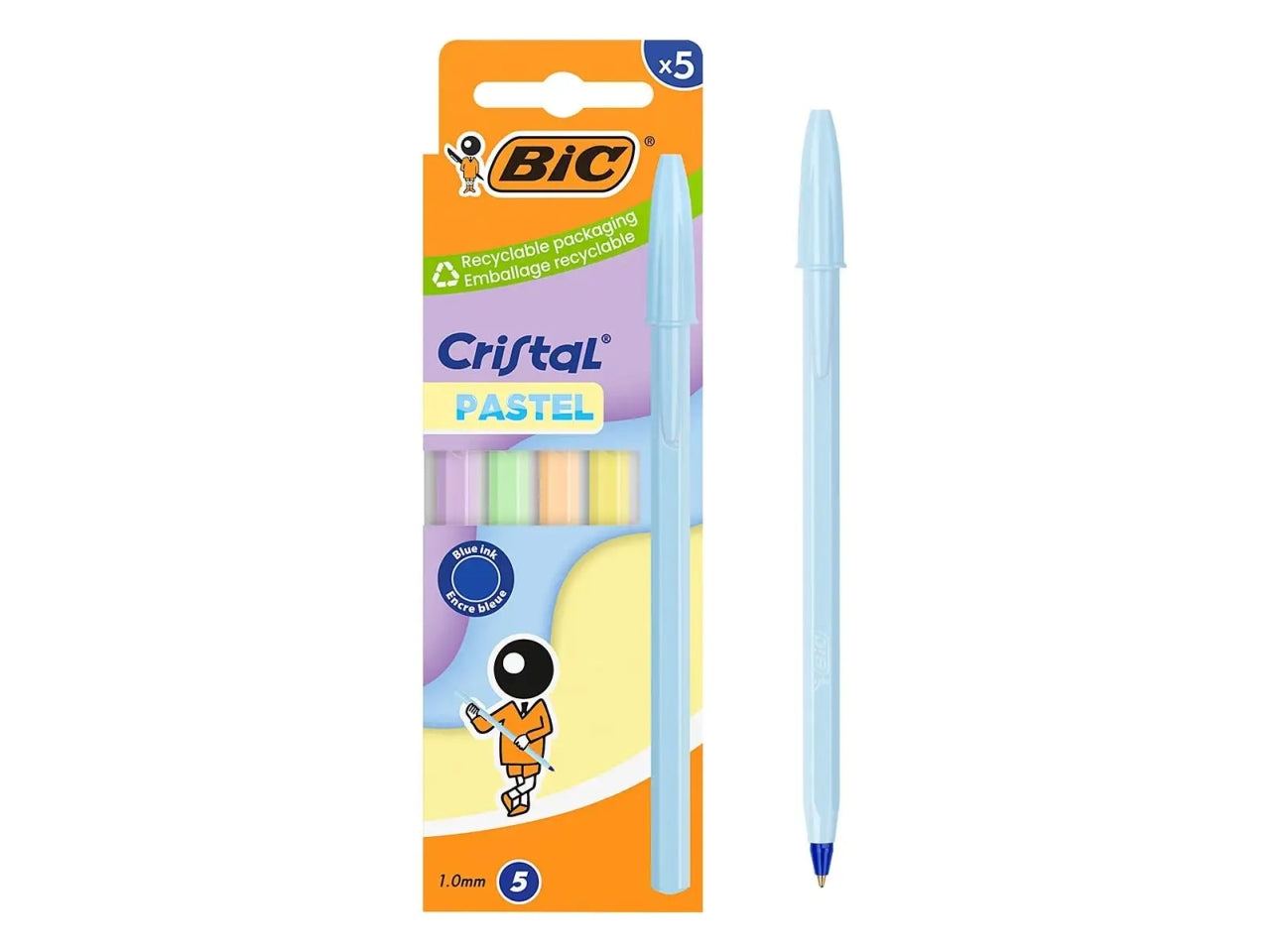 Penna cristal pastel crdb set da 5 penne 302561