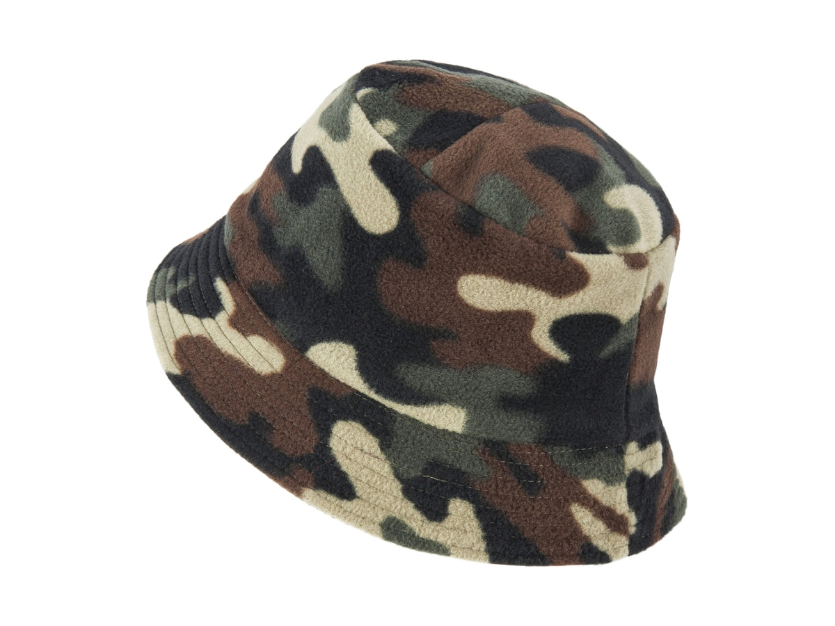 Cappello pescatore reversibile nylon+pile fantasia mimetica taglia 56