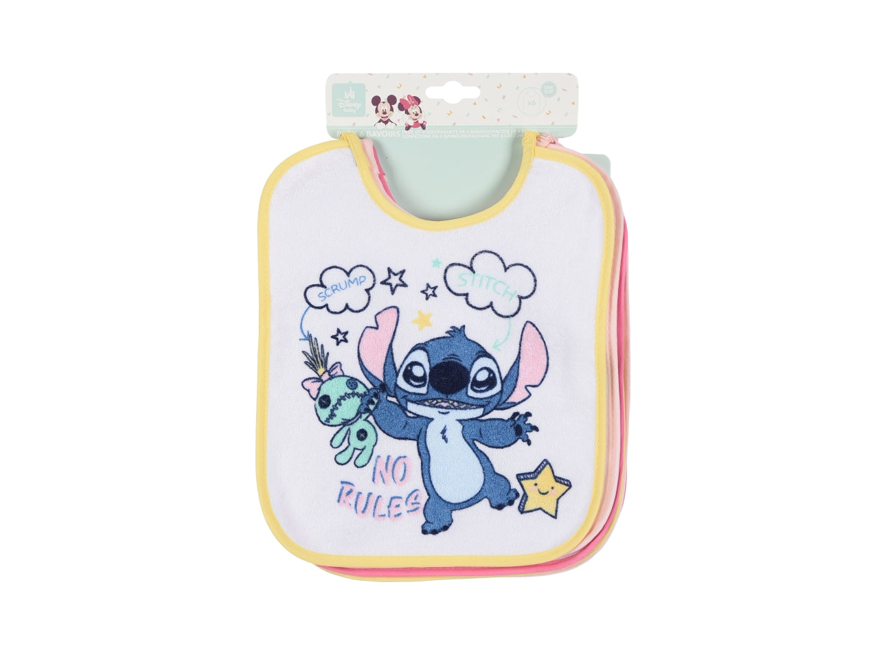 Lilo e stitch set 6 bavette 27x22,5cm