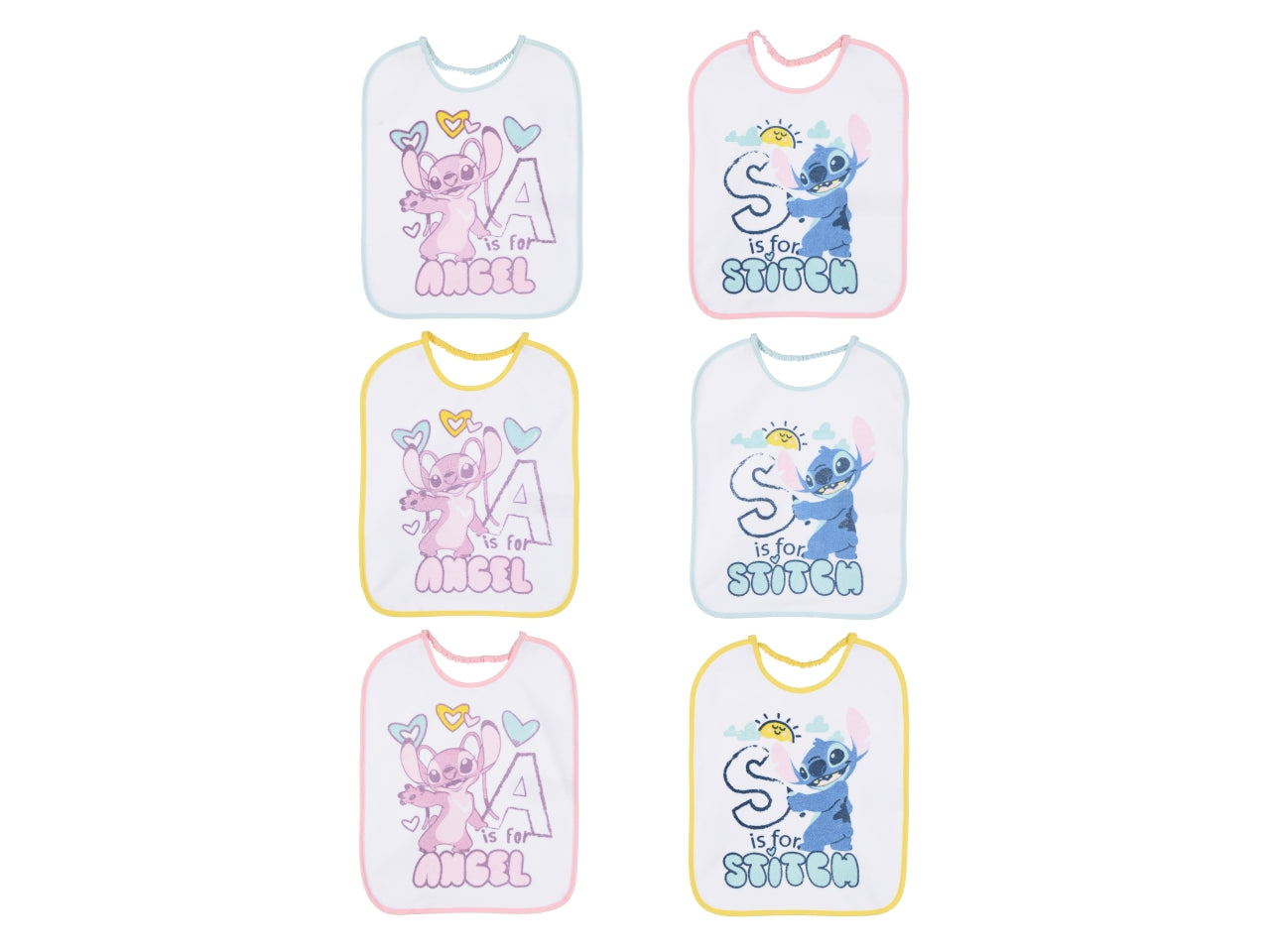 Lilo e stitch set 6 bavette