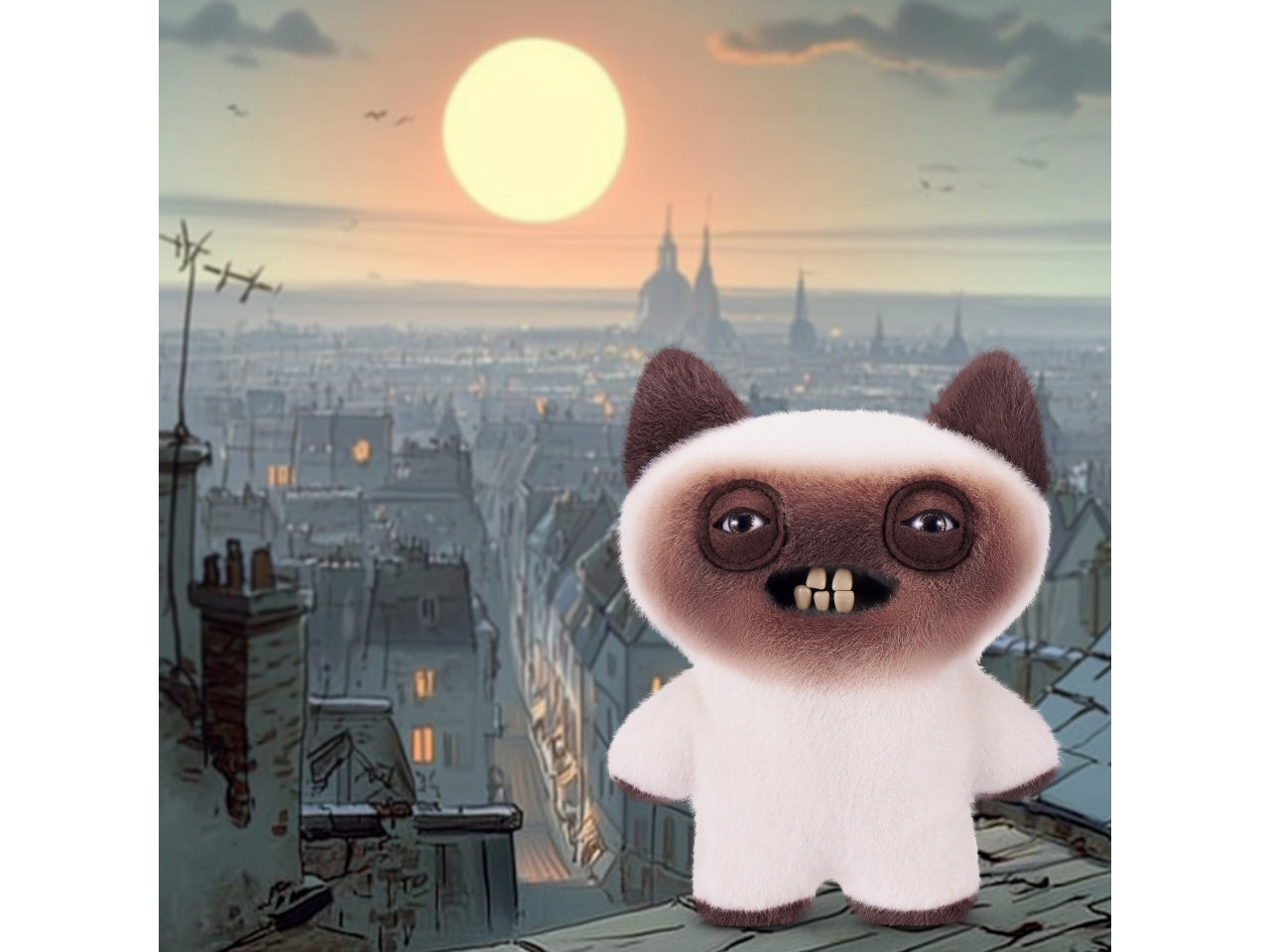 Peluche Fuggler Alley Cats da 22 cm