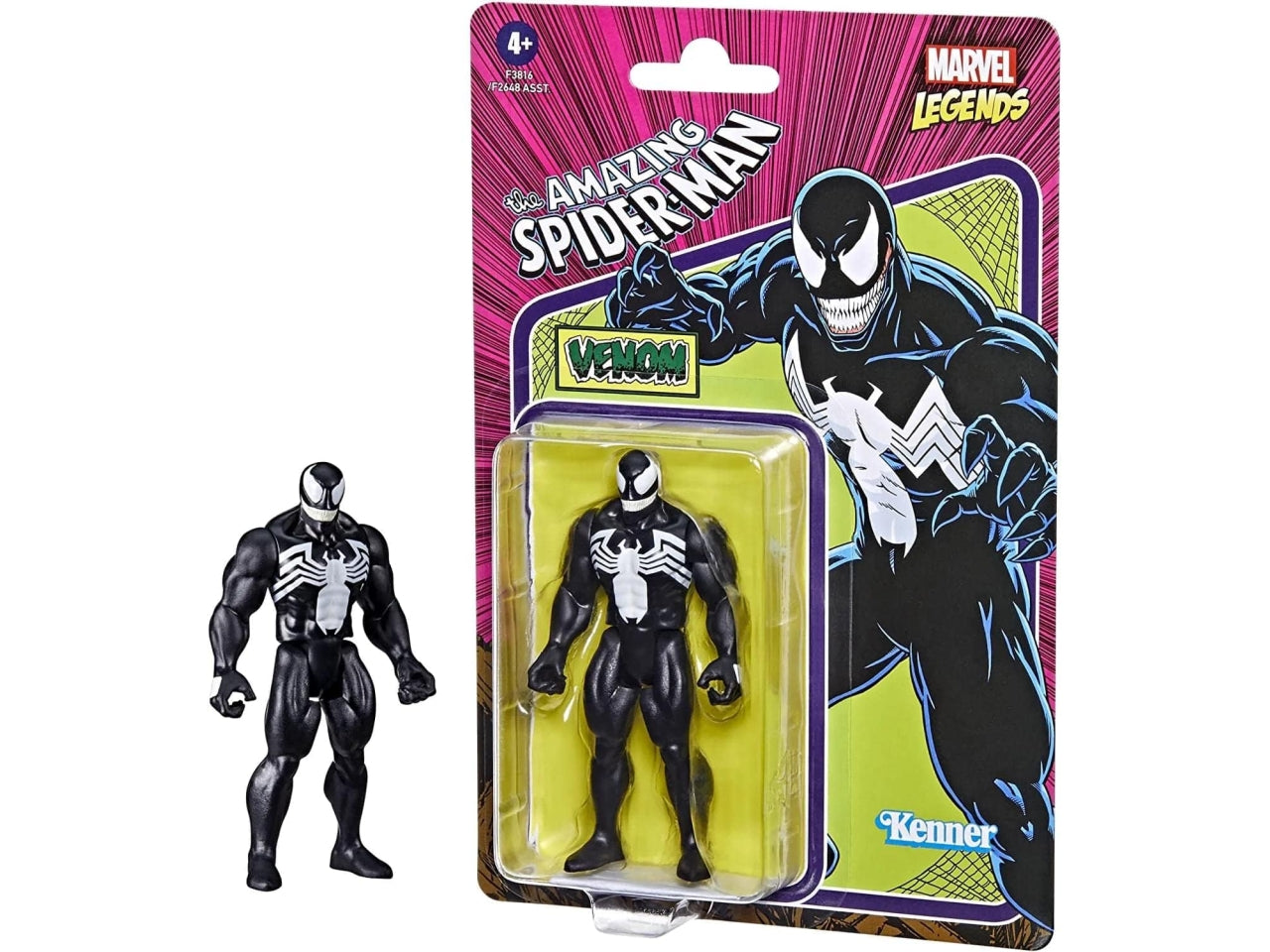 Marvel venom retro series action figure da collezione