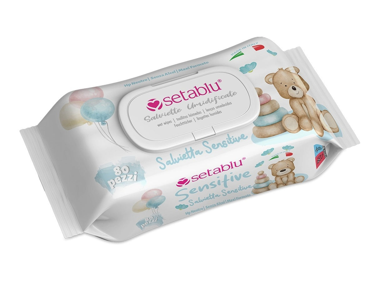 Salviette baby 80pz sensitive set da 80 salviette