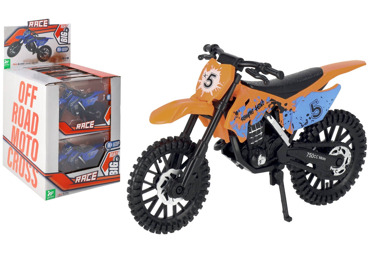 Motocross scala 1:12 3 colori assortiti