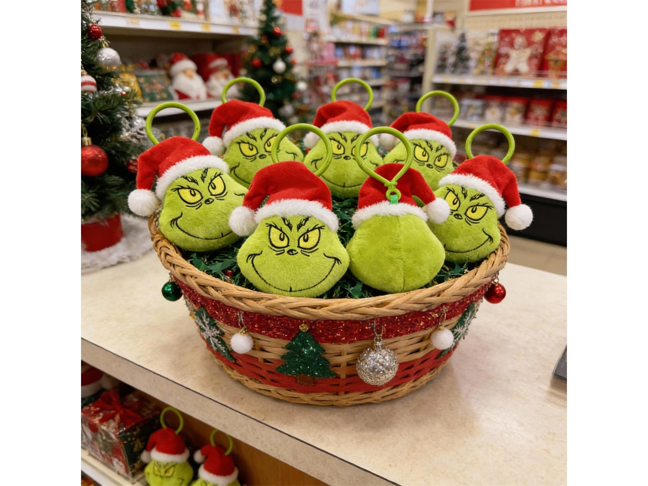 The grinch portachiavi 3d con clip