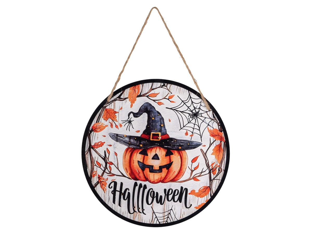 Decorazione zucca d'appendere in mdf 37cm