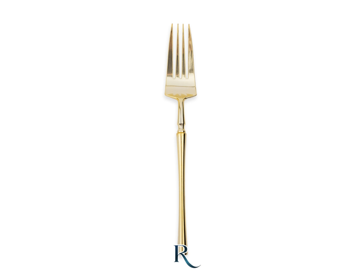 Forchette riutilizzabili 20cm classic gold, confezione da 12 pezzi