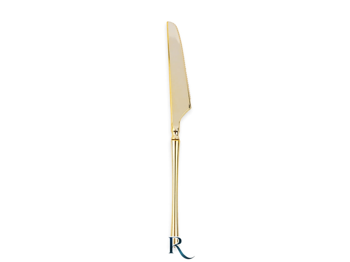 Coltelli riutilizzabili 20cm classic gold, confezione da 12 pezzi