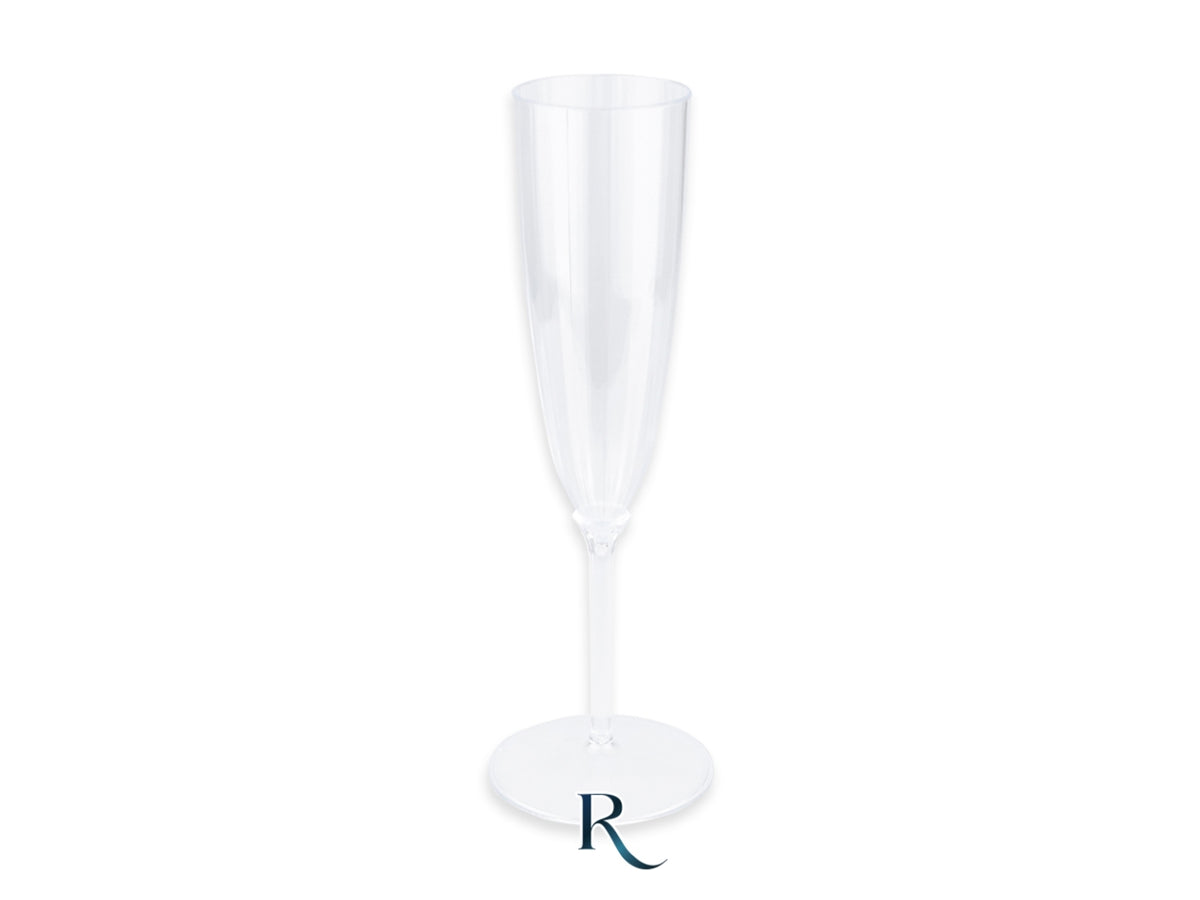 Flute riutilizzabili 180cc ribbed crystal, confezione 6 pezzi