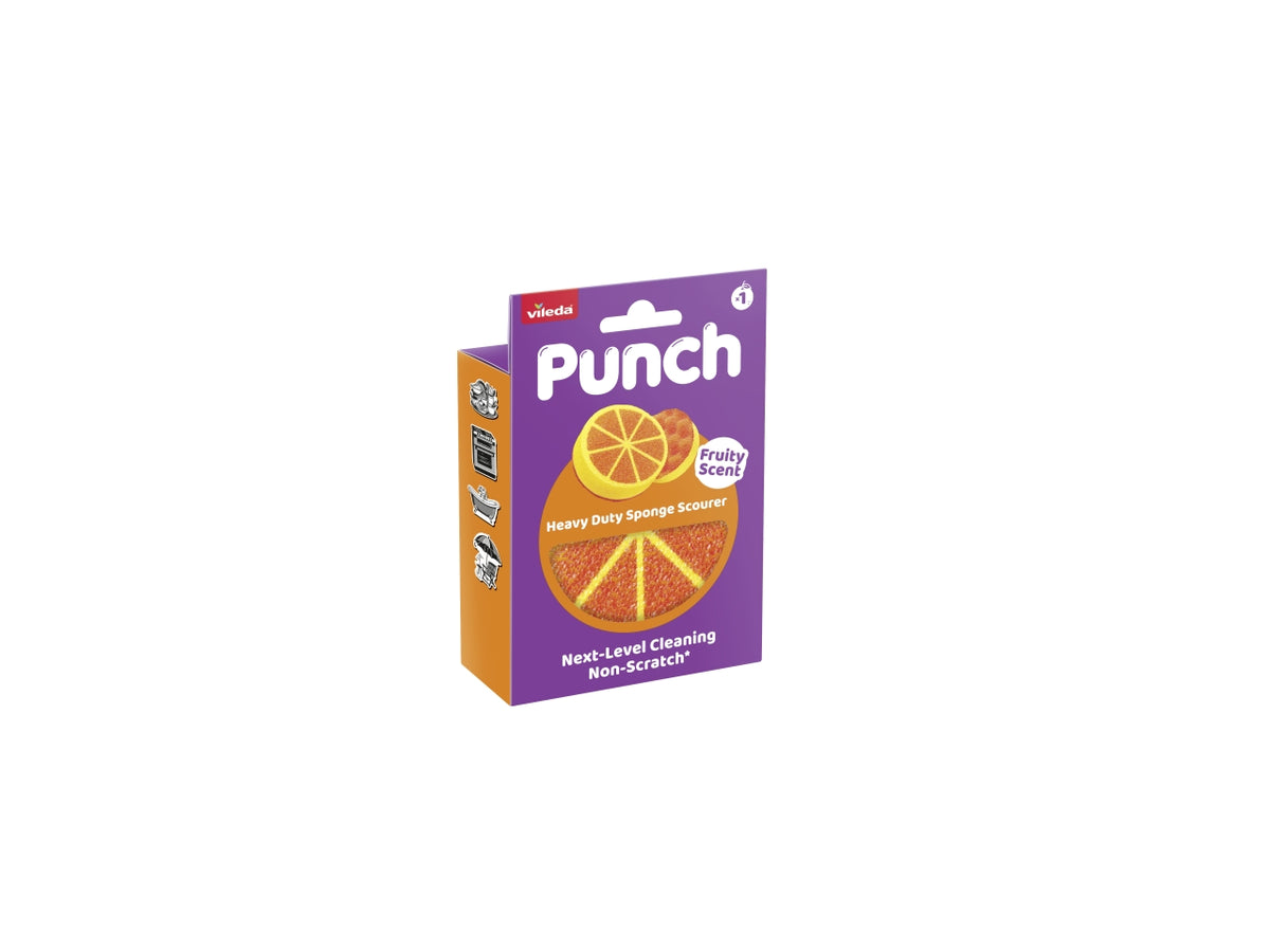 Vileda Punch spugna abrasiva arancia