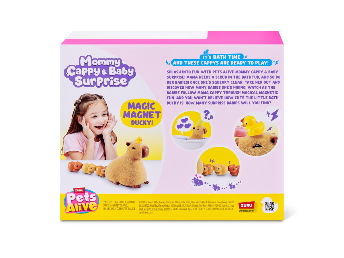 Mommy e baby surprise capybara