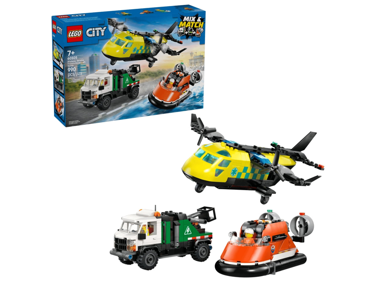 Lego City remix aereo camion e hovercraft