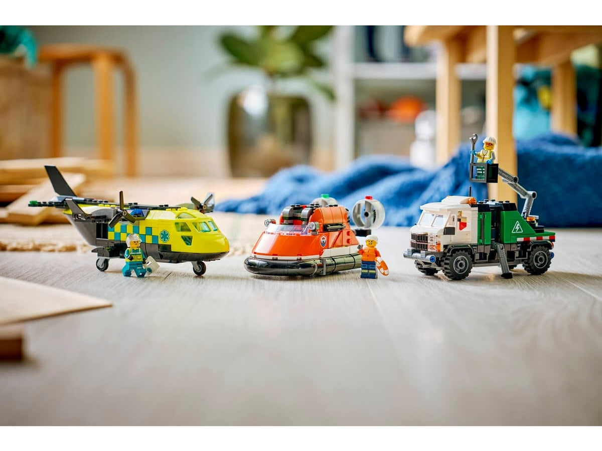 Lego City remix aereo camion e hovercraft