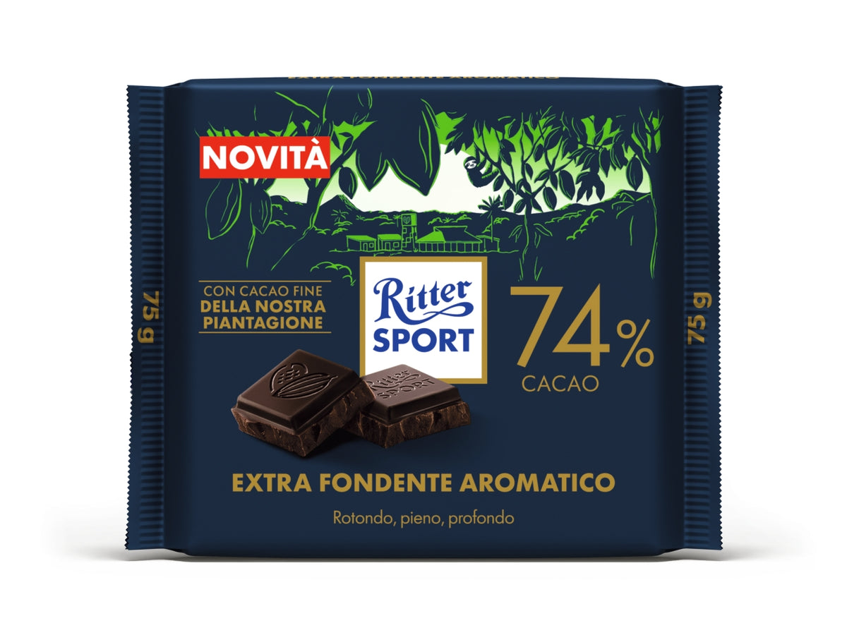 Ritter sport tavoletta 75gr extra fondente 74%