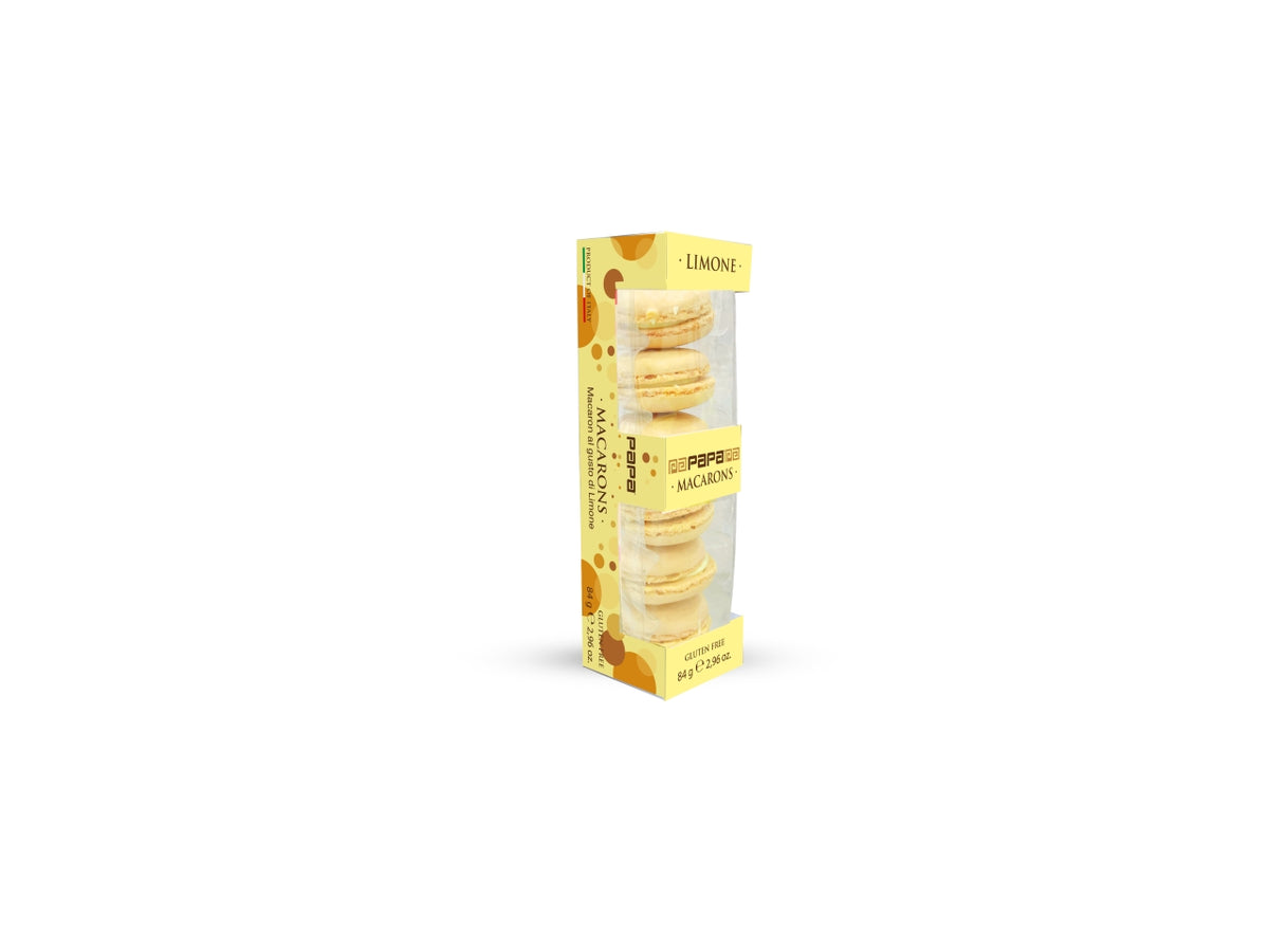 Papa macaron limone astuccio da 6 macaron 84gr