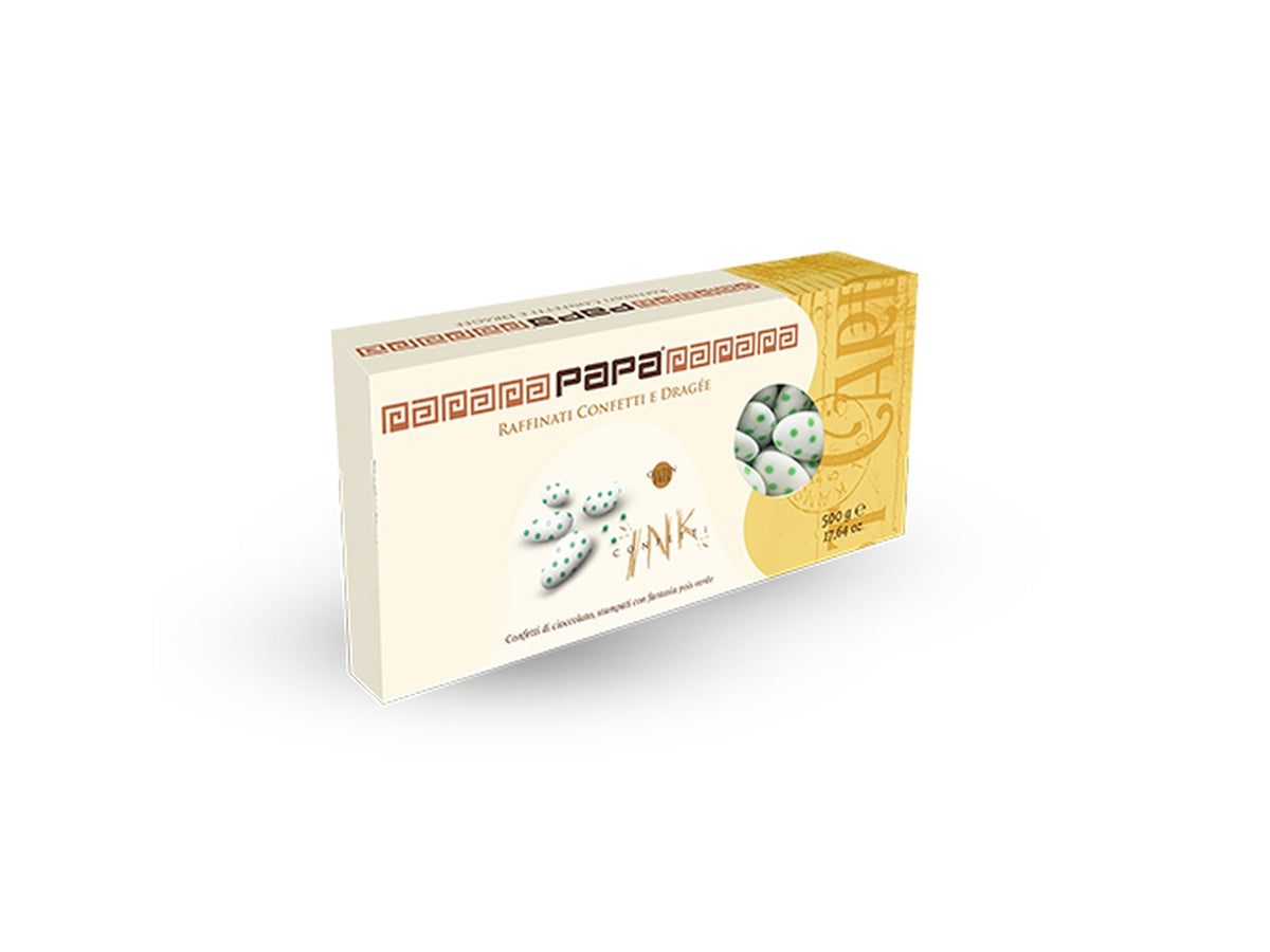 Papa cofanetto al cioccolato pois verde 500gr