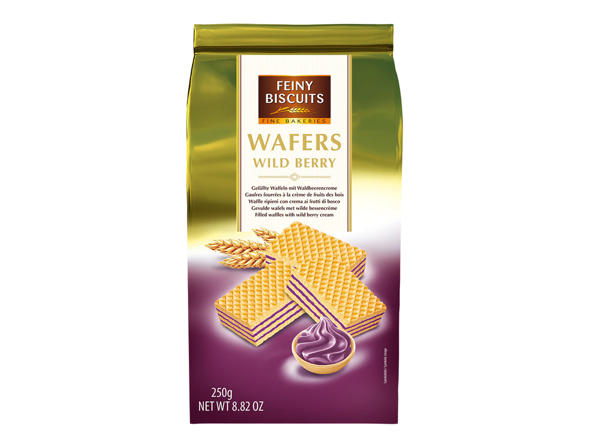 Wafer ripieno con crema di frutti di bosco