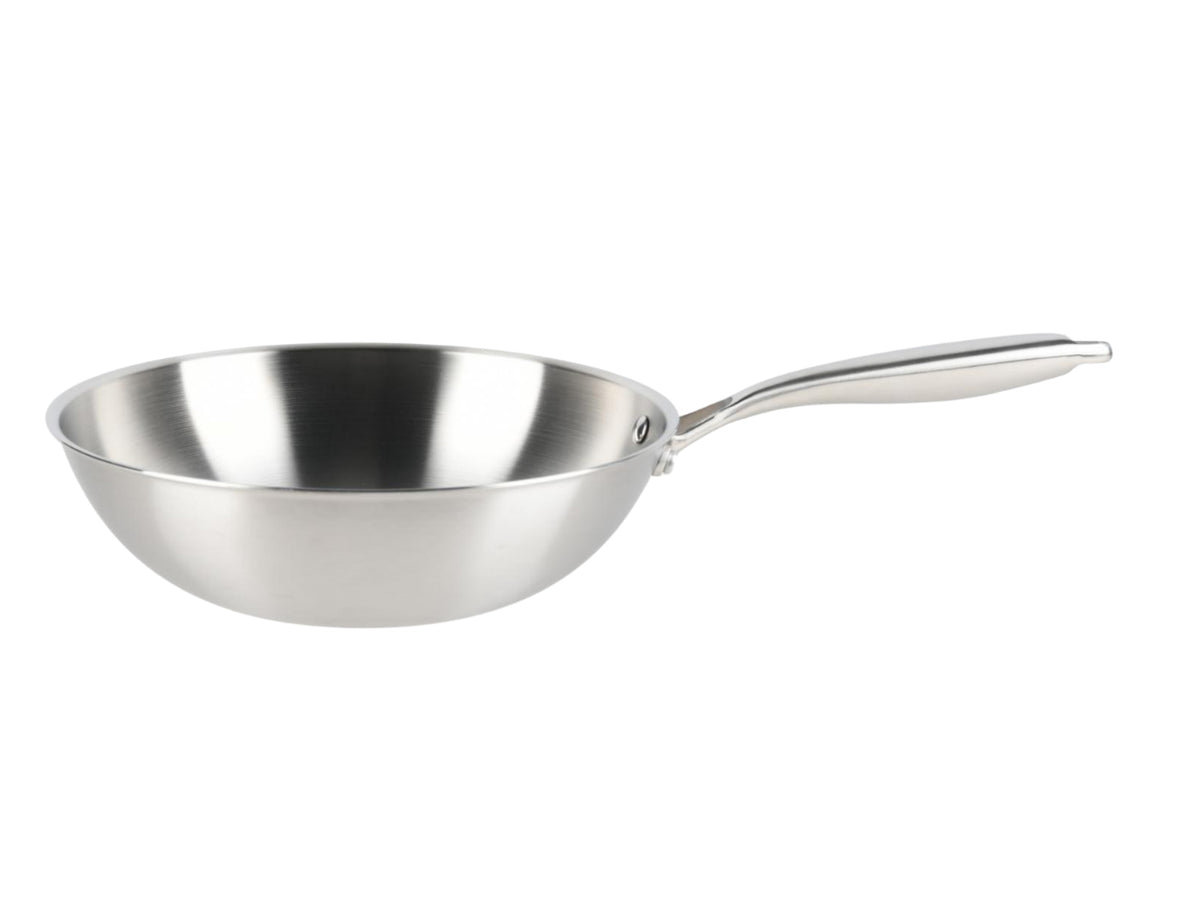 Wok tri-ply 1 manico 32cm
