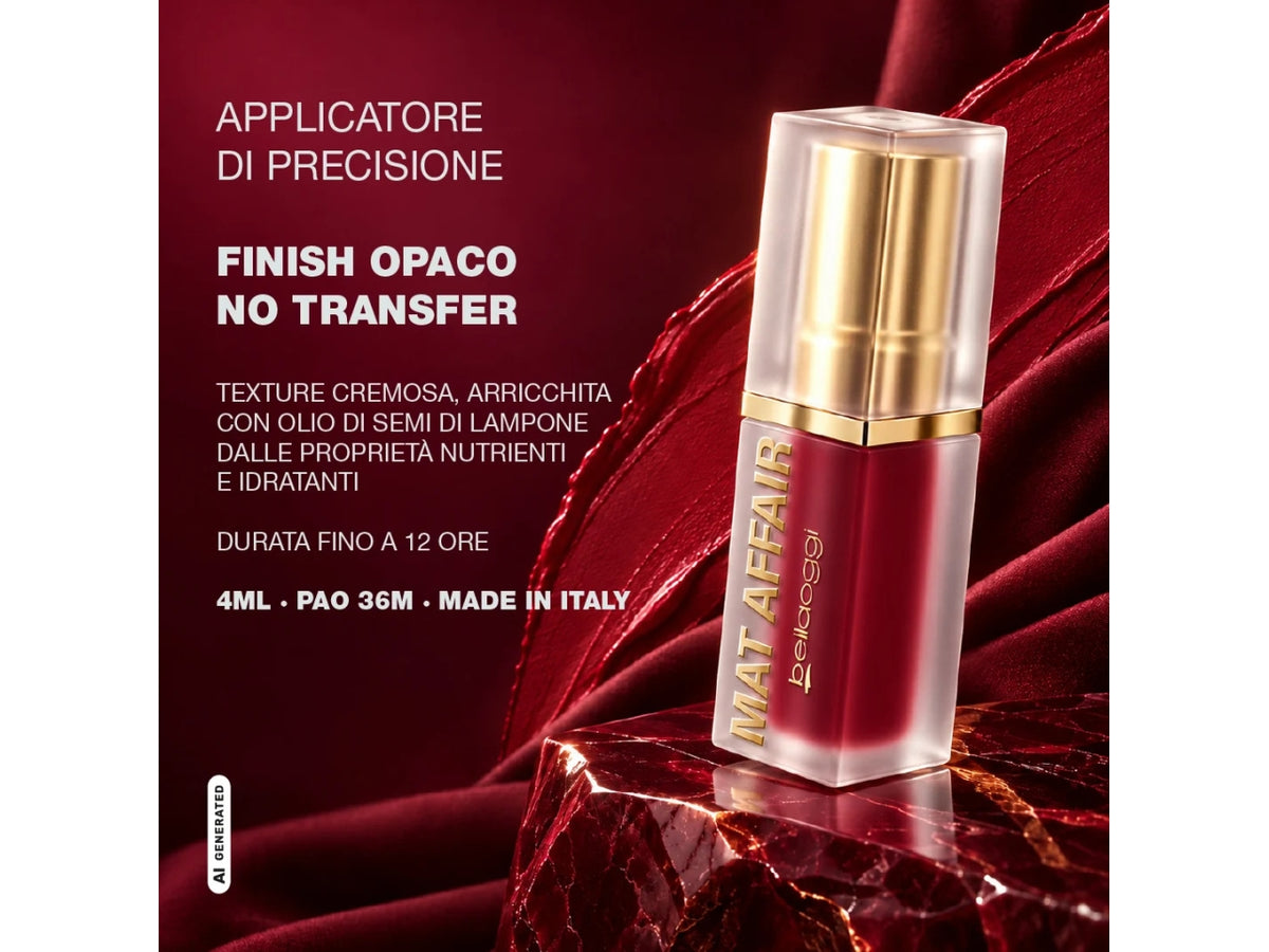 Bellaoggi mat affair, rossetto liquido effetto mat colore n° 335 red extreme