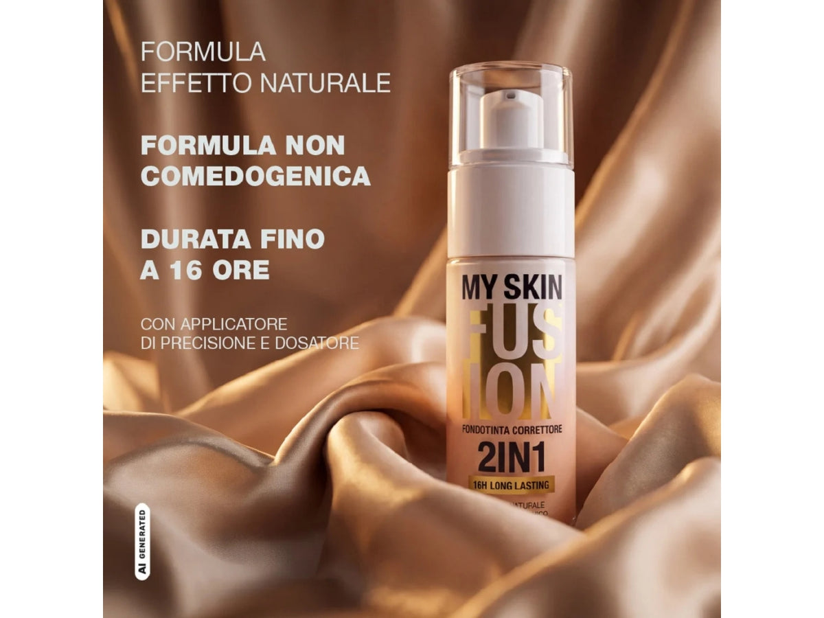 Bellaoggi my skin fusion foundcealer, fondotinta correttore n° 05w bronze