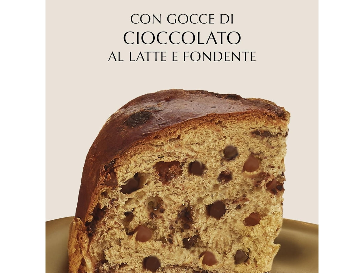 Lindt panettone milanese basso con gocce di cioccolato al latte e fondente 750gr