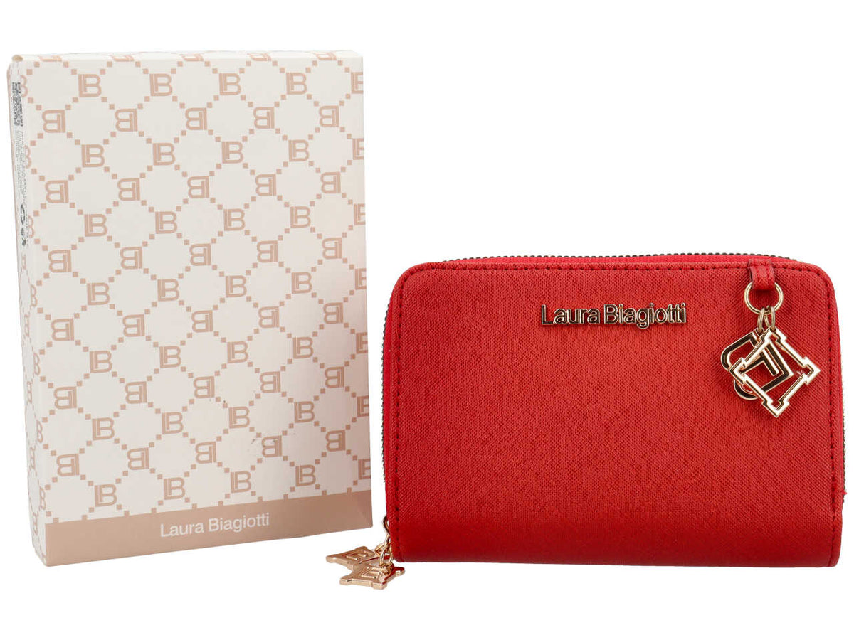 Laura Biagiotti portafogli fleurette rubino