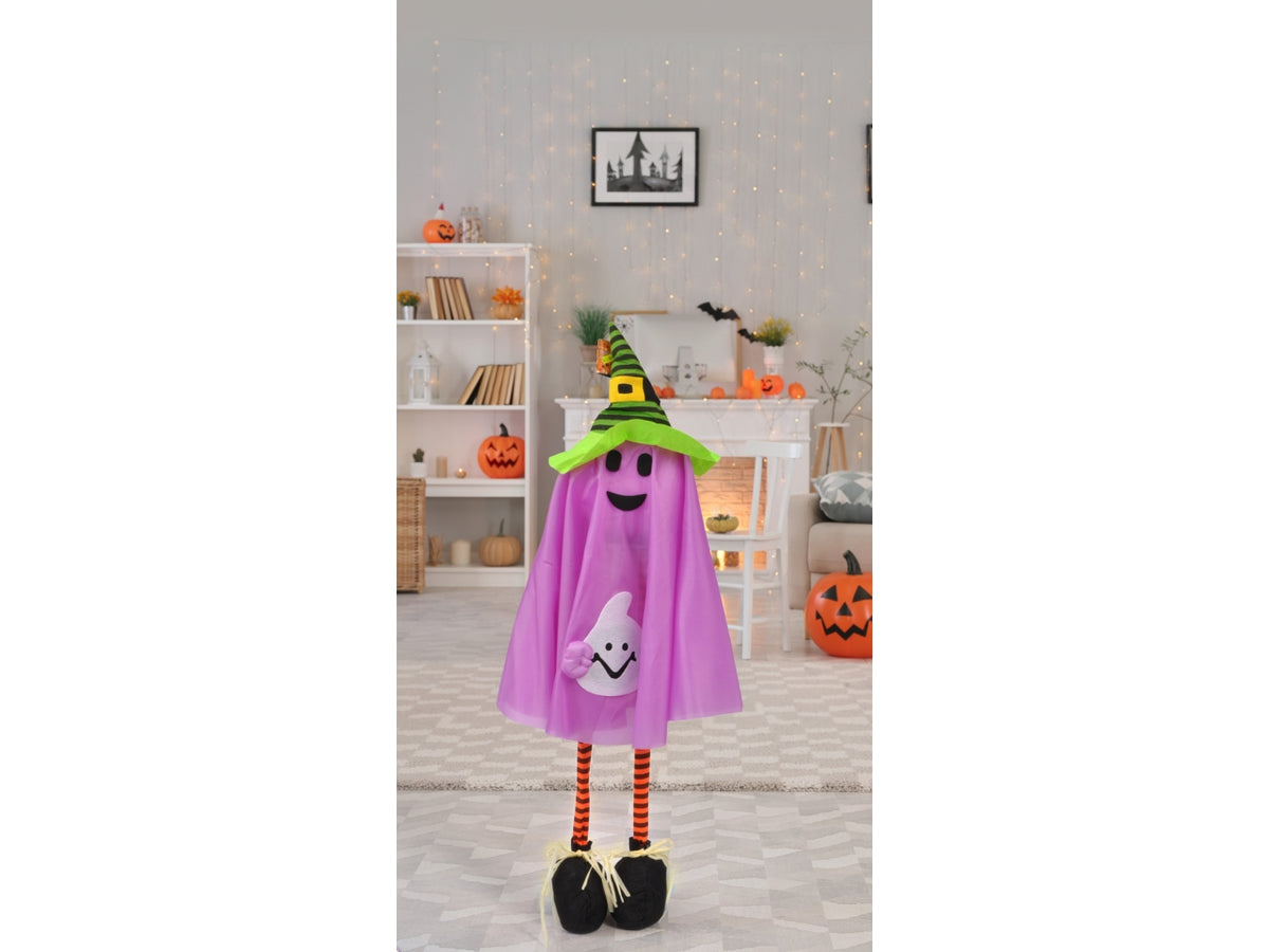 Decorazione fantasma gambelunghe 110cm, colori assortiti