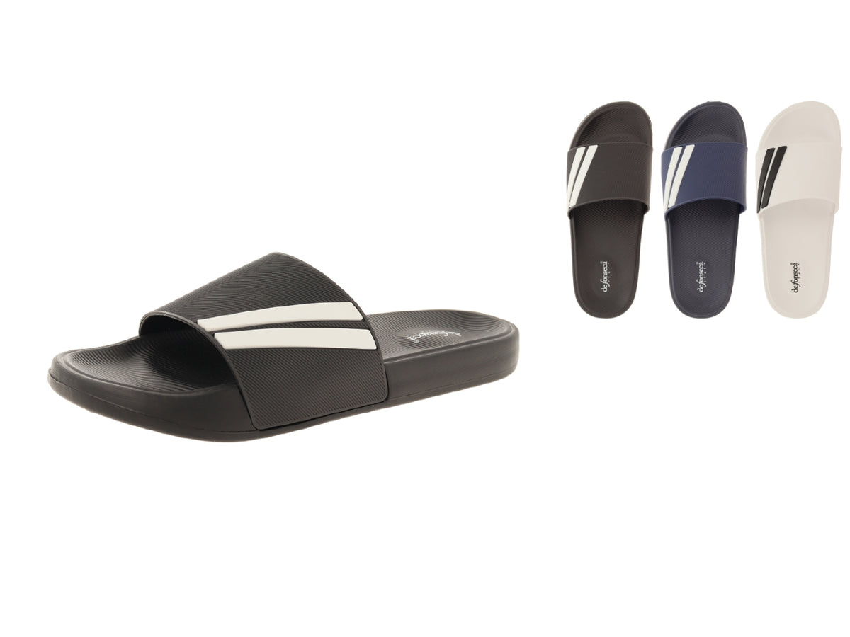 Ciabatta uomo vasto 40/45 mono - bianco/blu/nero - pvc - suola eva £