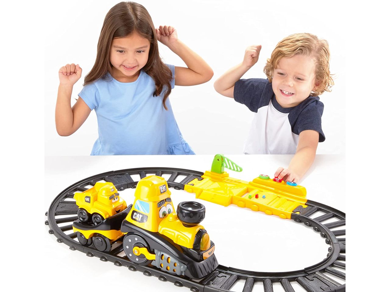 Cat junior crew costruction power tracks friends