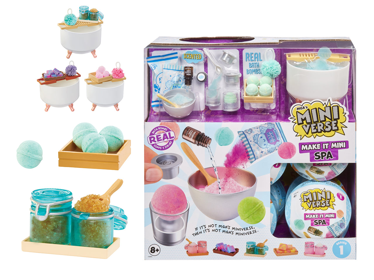 MGAs Miniverse: Make It Mini Spa - Creatività in Miniatura: Set con Accessori Realistici per Creare un Centro Benessere in Miniatura, Gioco Unisex per Bambini 8+ | MGA Entertainment