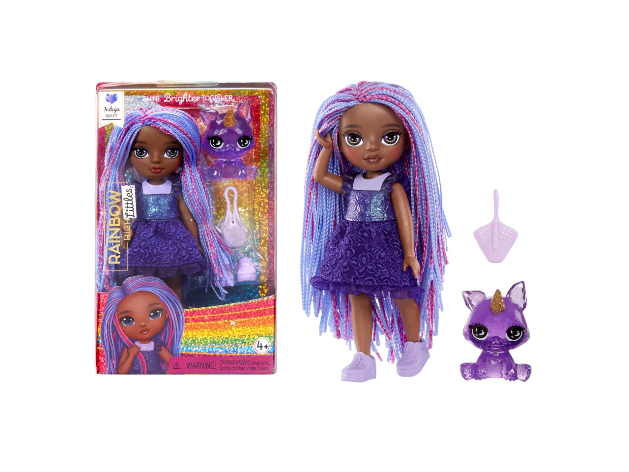 Rainbow High Littles Doll Indigo: Bambolina di 14 cm con Abiti e Accessori Rimovibili, Gioco Unisex per Bambini 4+ | MGA Entertainment